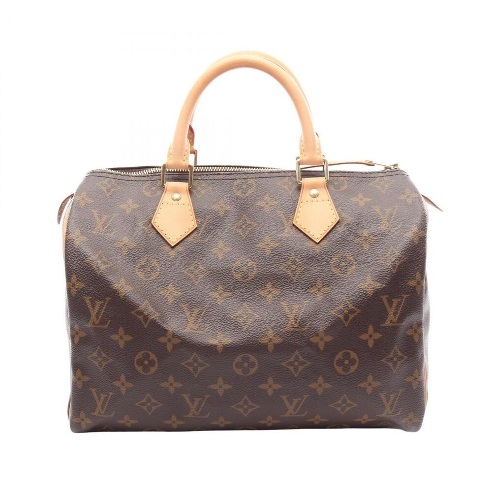Louis Vuitton Speedy 30 Monogram Handbag, Coated Canvas Leather, Women's, Bro...